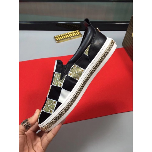 Cheap Versace Casual Shoes For Men #487947 Replica Wholesale [$75.00 USD] [ITEM#487947] on Replica Versace Flat Shoes