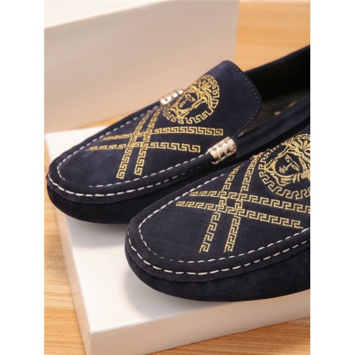 Cheap Versace Leather Shoes For Men #487979 Replica Wholesale [$75.00 USD] [ITEM#487979] on Replica Versace Leather Shoes