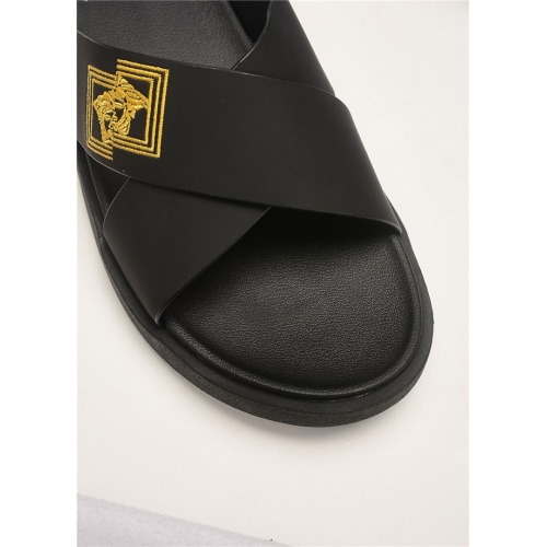 Cheap Versace Fashion Slippers For Men #487996 Replica Wholesale [$44.00 USD] [ITEM#487996] on Replica Versace Slippers