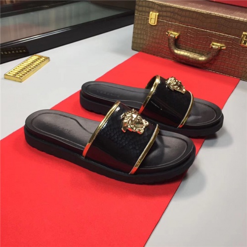 Cheap Versace Fashion Slippers For Men #488013 Replica Wholesale [$49.00 USD] [ITEM#488013] on Replica Versace Slippers