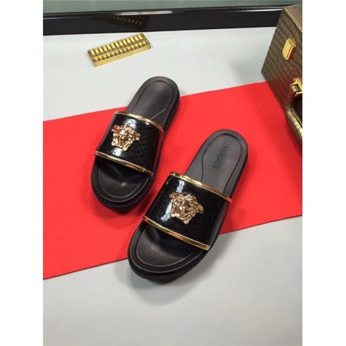 Cheap Versace Fashion Slippers For Men #488013 Replica Wholesale [$49.00 USD] [ITEM#488013] on Replica Versace Slippers