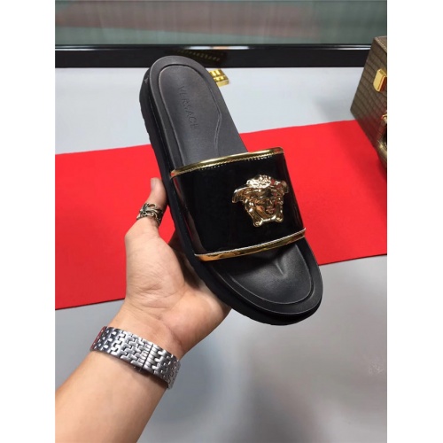 Cheap Versace Fashion Slippers For Men #488013 Replica Wholesale [$49.00 USD] [ITEM#488013] on Replica Versace Slippers