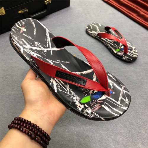 Cheap Dolce&amp;Gabbana D&amp;G Slippers For Men #488406 Replica Wholesale [$52.00 USD] [ITEM#488406] on Replica Dolce &amp; Gabbana D&amp;G Slippers