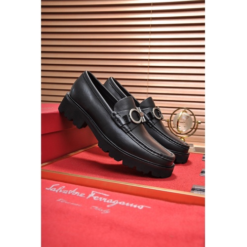 Cheap Salvatore Ferragamo SF Leather Shoes For Men #488493 Replica Wholesale [$95.00 USD] [ITEM#488493] on Replica Salvatore Ferragamo Leather Shoes