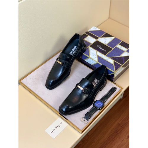 Cheap Salvatore Ferragamo SF Leather Shoes For Men #488509 Replica Wholesale [$82.00 USD] [ITEM#488509] on Replica Salvatore Ferragamo Leather Shoes