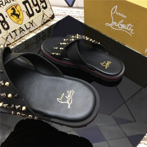 Cheap Christian Louboutin CL Slippers For Men #488699 Replica Wholesale [$65.00 USD] [ITEM#488699] on Replica Christian Louboutin CL Slippers