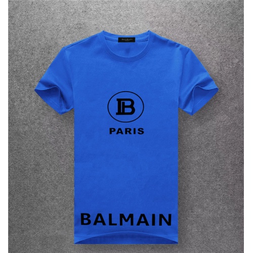 Cheap Balmain T-Shirts Short Sleeved For Men #489528 Replica Wholesale [$25.00 USD] [ITEM#489528] on Replica Balmain T-Shirts