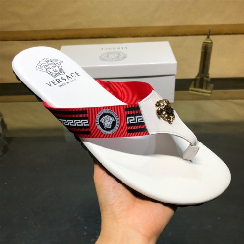 Cheap Versace Fashion Slippers For Men #489809 Replica Wholesale [$42.00 USD] [ITEM#489809] on Replica Versace Slippers