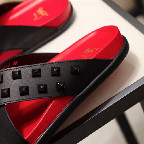 Cheap Christian Louboutin CL Slippers For Men #490394 Replica Wholesale [$48.00 USD] [ITEM#490394] on Replica Christian Louboutin CL Slippers