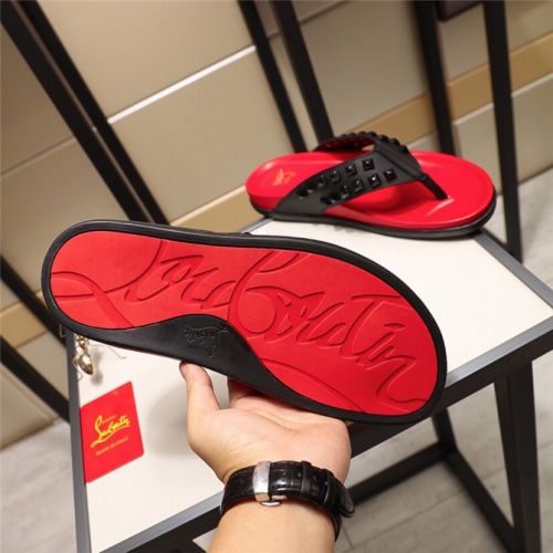 Cheap Christian Louboutin CL Slippers For Men #490396 Replica Wholesale [$48.00 USD] [ITEM#490396] on Replica Christian Louboutin CL Slippers