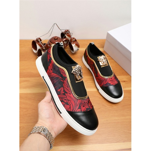 Cheap Versace Casual Shoes For Men #494859 Replica Wholesale [$75.00 USD] [ITEM#494859] on Replica Versace Flat Shoes