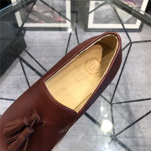 Cheap Philipp Plein PP Leather Shoes For Men #495210 Replica Wholesale [$92.00 USD] [ITEM#495210] on Replica Philipp Plein PP Leather Shoes