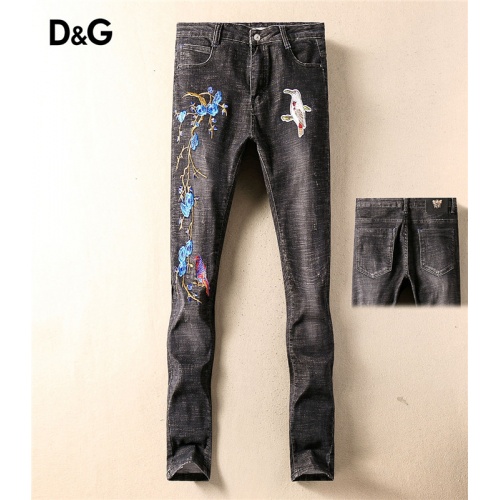 Cheap Dolce &amp; Gabbana D&amp;G Jeans For Men #496698 Replica Wholesale [$50.00 USD] [ITEM#496698] on Replica Dolce &amp; Gabbana D&amp;G Jeans