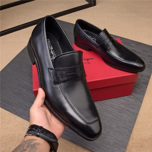 Cheap Salvatore Ferragamo SF Leather Shoes For Men #496876 Replica Wholesale [$107.00 USD] [ITEM#496876] on Replica Salvatore Ferragamo Leather Shoes