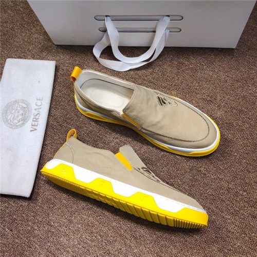 Cheap Versace Casual Shoes For Men #497745 Replica Wholesale [$69.00 USD] [ITEM#497745] on Replica Versace Flat Shoes
