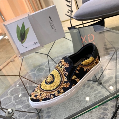 Cheap Versace Casual Shoes For Men #497781 Replica Wholesale [$69.00 USD] [ITEM#497781] on Replica Versace Flat Shoes