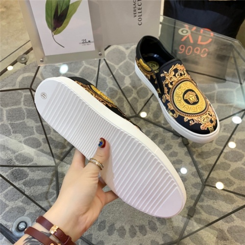 Cheap Versace Casual Shoes For Men #497781 Replica Wholesale [$69.00 USD] [ITEM#497781] on Replica Versace Flat Shoes