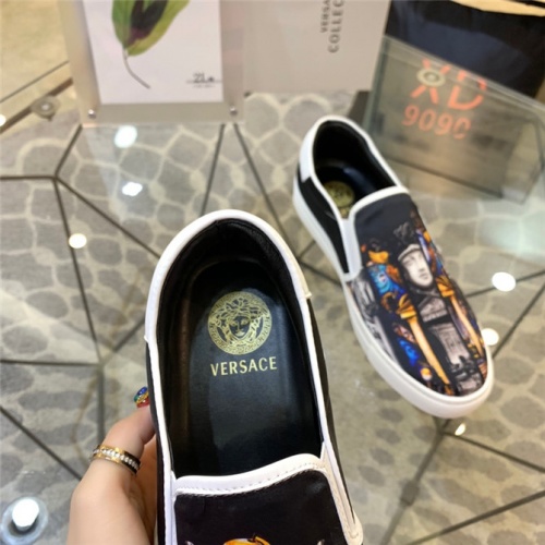 Cheap Versace Casual Shoes For Men #497782 Replica Wholesale [$69.00 USD] [ITEM#497782] on Replica Versace Flat Shoes