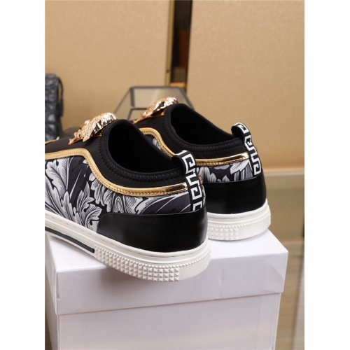 Cheap Versace Casual Shoes For Men #497785 Replica Wholesale [$75.00 USD] [ITEM#497785] on Replica Versace Flat Shoes