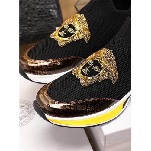 Cheap Versace Casual Shoes For Men #497786 Replica Wholesale [$78.00 USD] [ITEM#497786] on Replica Versace Flat Shoes