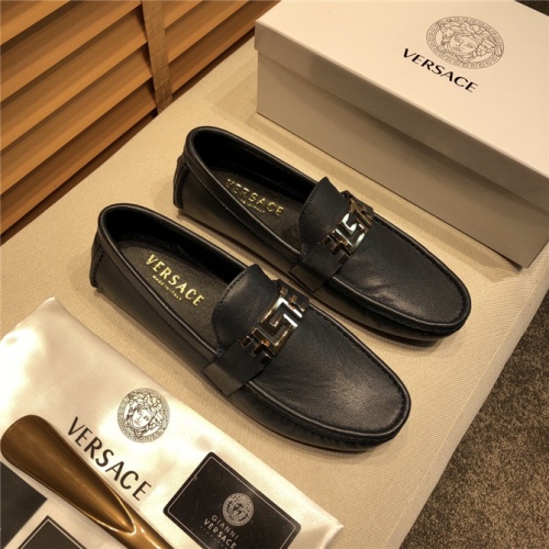 Cheap Versace Leather Shoes For Men #497796 Replica Wholesale [$80.00 USD] [ITEM#497796] on Replica Versace Leather Shoes