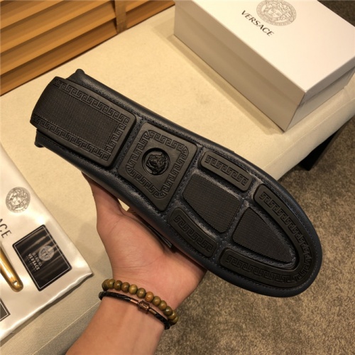 Cheap Versace Leather Shoes For Men #497796 Replica Wholesale [$80.00 USD] [ITEM#497796] on Replica Versace Leather Shoes