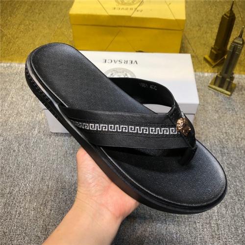 Cheap Versace Fashion Slippers For Men #497801 Replica Wholesale [$52.00 USD] [ITEM#497801] on Replica Versace Slippers