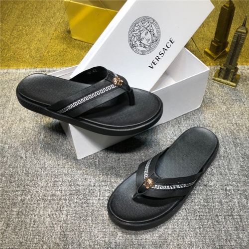 Cheap Versace Fashion Slippers For Men #497801 Replica Wholesale [$52.00 USD] [ITEM#497801] on Replica Versace Slippers