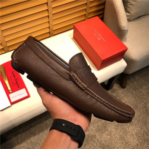 Cheap Salvatore Ferragamo SF Leather Shoes For Men #498081 Replica Wholesale [$80.00 USD] [ITEM#498081] on Replica Salvatore Ferragamo Leather Shoes