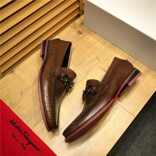 Cheap Salvatore Ferragamo SF Leather Shoes For Men #498104 Replica Wholesale [$82.00 USD] [ITEM#498104] on Replica Salvatore Ferragamo Leather Shoes