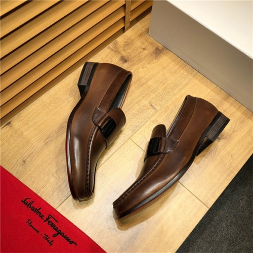 Cheap Salvatore Ferragamo SF Leather Shoes For Men #498106 Replica Wholesale [$82.00 USD] [ITEM#498106] on Replica Salvatore Ferragamo Leather Shoes