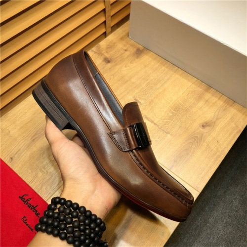 Cheap Salvatore Ferragamo SF Leather Shoes For Men #498106 Replica Wholesale [$82.00 USD] [ITEM#498106] on Replica Salvatore Ferragamo Leather Shoes