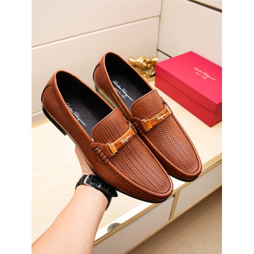 Cheap Salvatore Ferragamo SF Leather Shoes For Men #498123 Replica Wholesale [$69.00 USD] [ITEM#498123] on Replica Salvatore Ferragamo Leather Shoes