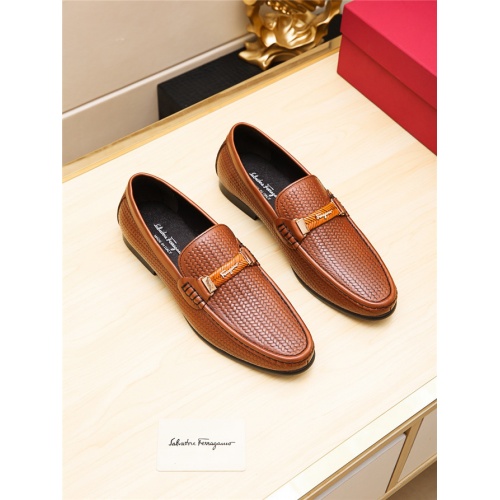 Cheap Salvatore Ferragamo SF Leather Shoes For Men #498123 Replica Wholesale [$69.00 USD] [ITEM#498123] on Replica Salvatore Ferragamo Leather Shoes