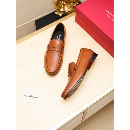 Cheap Salvatore Ferragamo SF Leather Shoes For Men #498125 Replica Wholesale [$69.00 USD] [ITEM#498125] on Replica Salvatore Ferragamo Leather Shoes