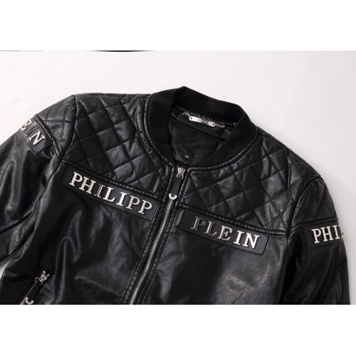 Cheap Philipp Plein PP Leather Jackets Long Sleeved For Men #498630 Replica Wholesale [$85.00 USD] [ITEM#498630] on Replica Philipp Plein PP Jackets
