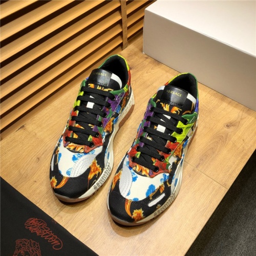 Cheap Versace Casual Shoes For Men #498683 Replica Wholesale [$92.00 USD] [ITEM#498683] on Replica Versace Flat Shoes