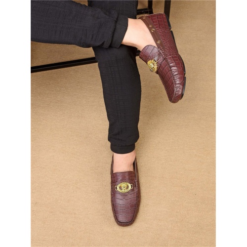 Cheap Versace Leather Shoes For Men #498763 Replica Wholesale [$80.00 USD] [ITEM#498763] on Replica Versace Leather Shoes