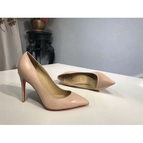 Cheap Christian Louboutin CL High-Heeled Shoes For Women #499271 Replica Wholesale [$95.00 USD] [ITEM#499271] on Replica Christian Louboutin High-heeled shoes