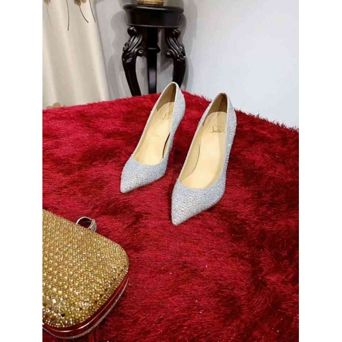 Cheap Christian Louboutin CL High-Heeled Shoes For Women #499283 Replica Wholesale [$95.00 USD] [ITEM#499283] on Replica Christian Louboutin High-heeled shoes