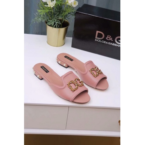 Cheap Dolce&amp;Gabbana D&amp;G Slippers For Women #500219 Replica Wholesale [$69.00 USD] [ITEM#500219] on Replica Dolce &amp; Gabbana D&amp;G Slippers