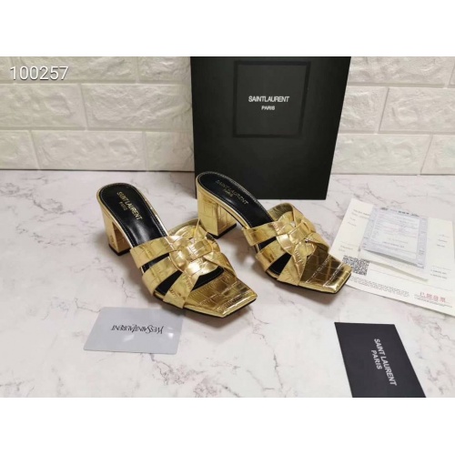 Cheap Yves Saint Laurent YSL Slippers For Women #501025 Replica Wholesale [$69.00 USD] [ITEM#501025] on Replica Yves Saint Laurent YSL Slippers