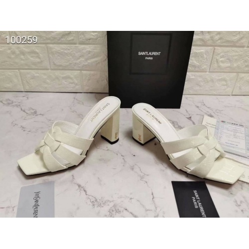 Cheap Yves Saint Laurent YSL Slippers For Women #501036 Replica Wholesale [$69.00 USD] [ITEM#501036] on Replica Yves Saint Laurent YSL Slippers
