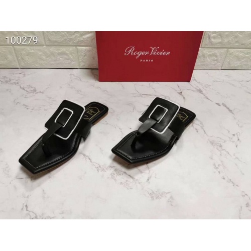 Cheap Roger Vivier RV Slippers For Women #502260 Replica Wholesale [$69.00 USD] [ITEM#502260] on Replica Roger Vivier Fashion Slippers