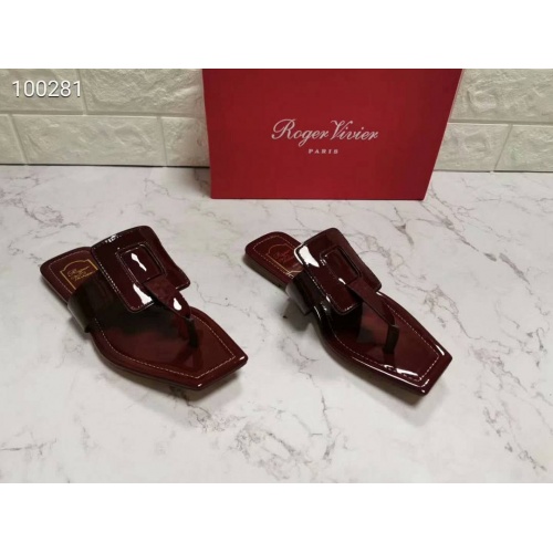Cheap Roger Vivier RV Slippers For Women #502265 Replica Wholesale [$69.00 USD] [ITEM#502265] on Replica Roger Vivier Fashion Slippers