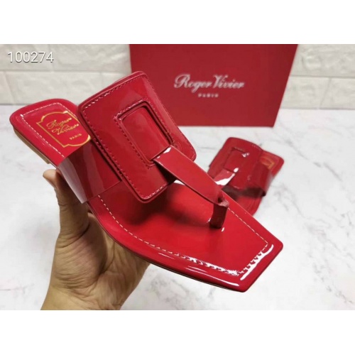Cheap Roger Vivier RV Slippers For Women #502267 Replica Wholesale [$69.00 USD] [ITEM#502267] on Replica Roger Vivier Fashion Slippers