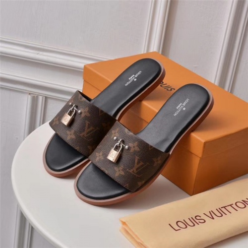 Cheap Louis Vuitton LV Slippers For Women #502977 Replica Wholesale [$56.00 USD] [ITEM#502977] on Replica Louis Vuitton Slippers