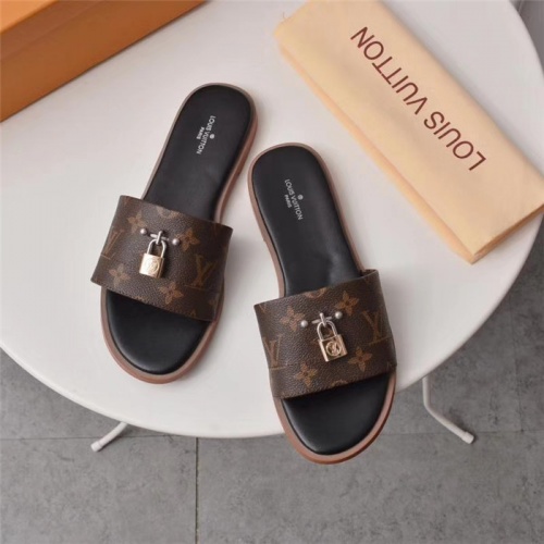 Cheap Louis Vuitton LV Slippers For Women #502977 Replica Wholesale [$56.00 USD] [ITEM#502977] on Replica Louis Vuitton Slippers