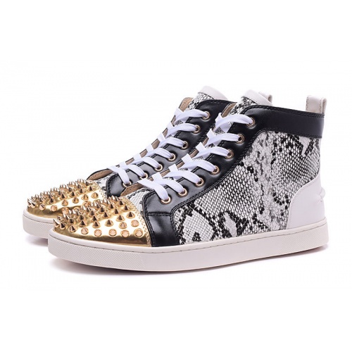 Cheap Christian Louboutin CL High Tops Shoes For Men #503190 Replica Wholesale [$85.00 USD] [ITEM#503190] on Replica Christian Louboutin High Top Shoes