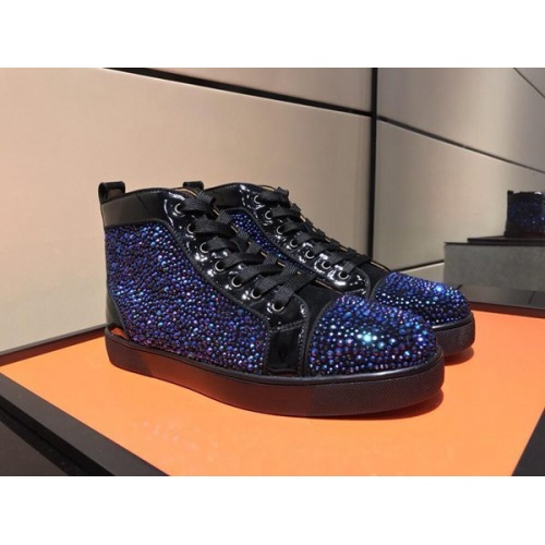 Cheap Christian Louboutin CL High Tops Shoes For Men #503194 Replica Wholesale [$85.00 USD] [ITEM#503194] on Replica Christian Louboutin High Top Shoes